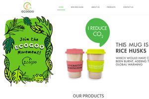 大连上谷生态科技环保纸杯、餐具外贸网站设计案例